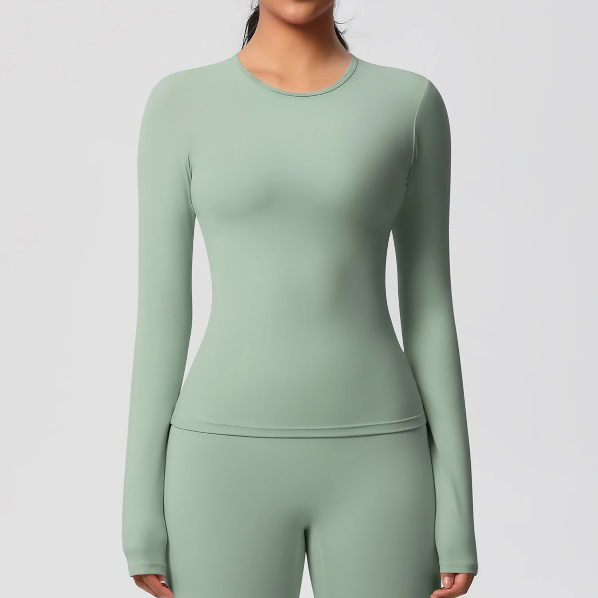 kf-S5d23cc7d374a4294a8ab631cf78cae1eZ Long-Sleeve Dry-Fit Workout Top - Image 1