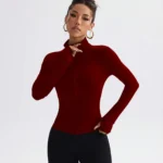 Slim-Fit Zip-Up Yoga Jacket