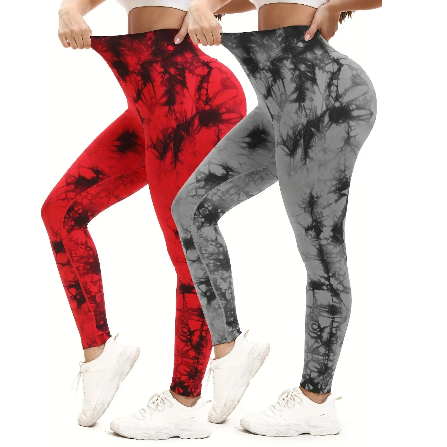 kf-Sede551f38ad442e1a08ecffd1e676fa4z Seamless Tie-Dye Leggings Set - Image 1
