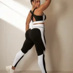 Plus-Size Color Block Activewear Set