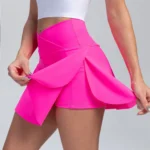 Women Sports Short Skirt 2 in 1 Yoga Shorts Side Fork Fitness Running Tennis Badminton Anti Exposure Skirt Gym Sportswear