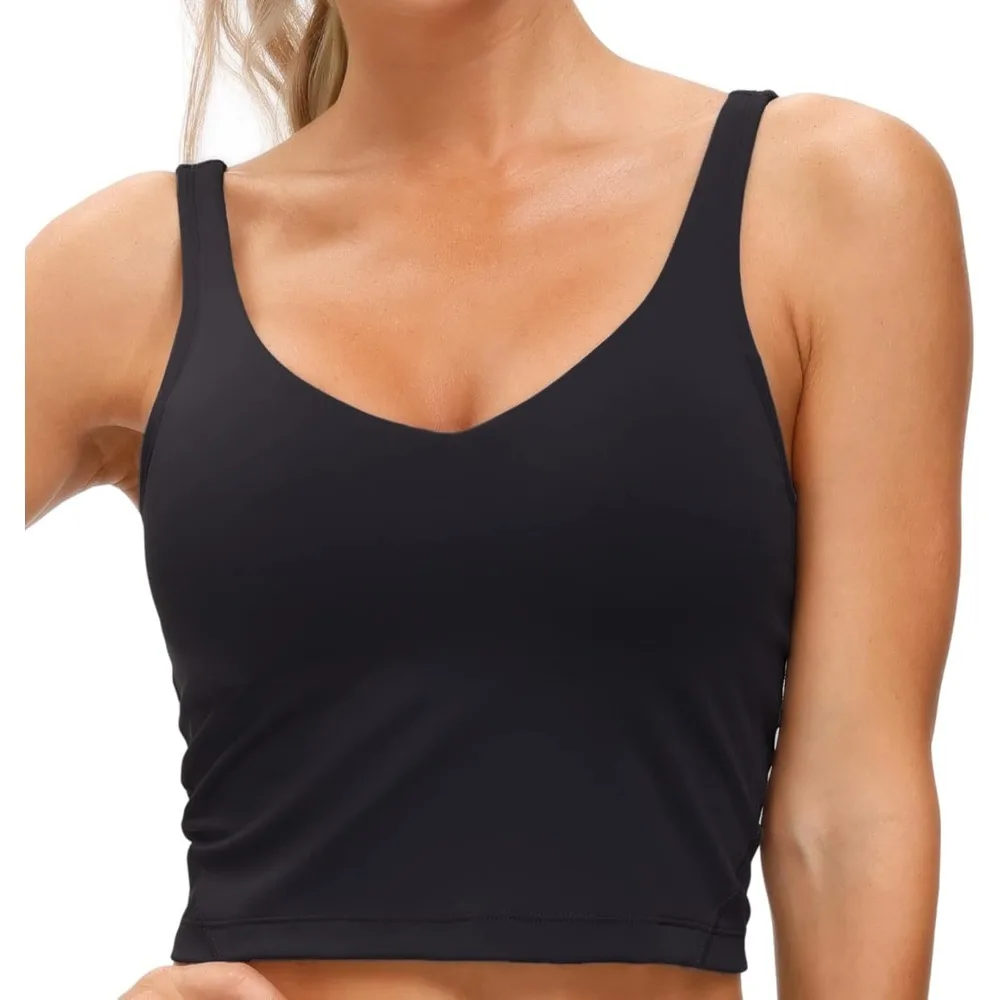 kf-S4759b6136e9142ca9a7fa122358c9aafs Longline Wirefree Padded Sports Bra - Image 1